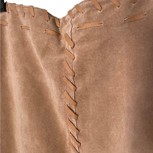 VTG for joseph tan 100 suede midi skirt size 28 boho - Picture 5 of 11